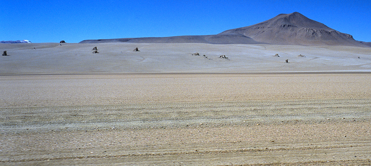 chi_7_23 desert_de_dali pano.jpg - Sud Lipez désert de Dali le désert dit de "Dali" en raison des roches émergeant çà et là du plateau de manière surréaliste